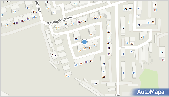 Bytom, Energetyki, 10, mapa Bytomia