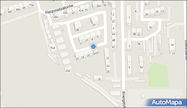 Bytom, Energetyki, 14, mapa Bytomia