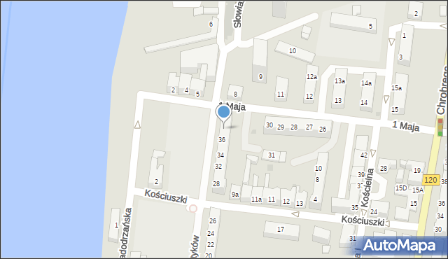 Gryfino, Energetyków, 38, mapa Gryfino