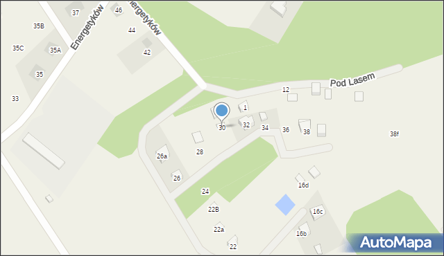 Kiełpino, Energetyków, 30, mapa Kiełpino