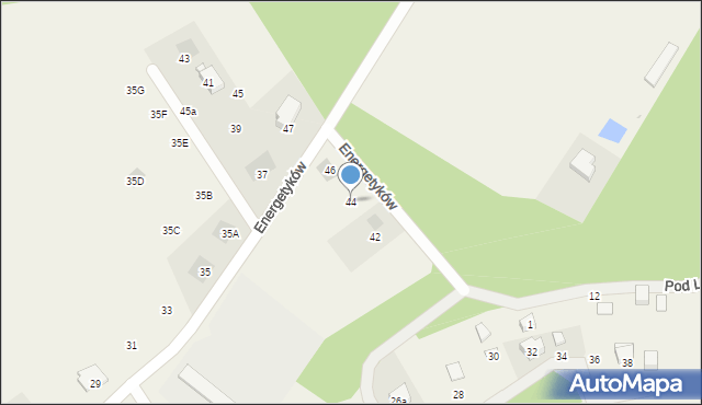 Kiełpino, Energetyków, 44, mapa Kiełpino