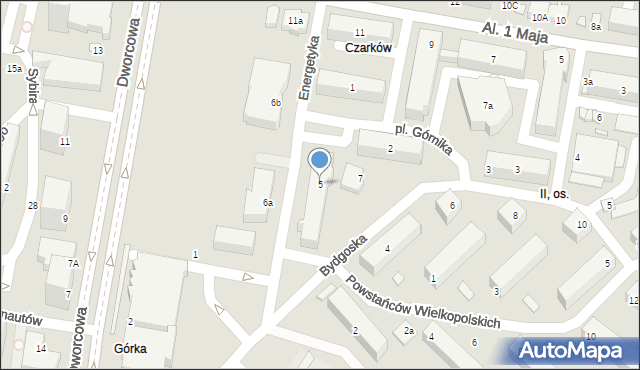 Konin, Energetyka, 5, mapa Konina