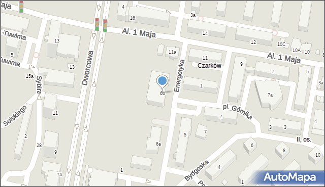 Konin, Energetyka, 6b, mapa Konina