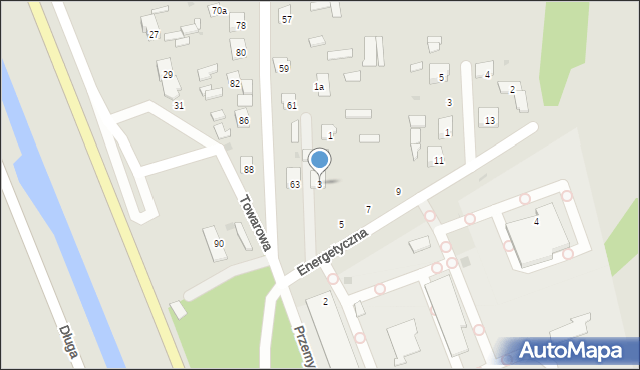 Kosów Lacki, Energetyczna, 3, mapa Kosów Lacki