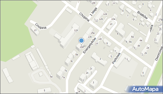 Łaziska Górne, Energetyków, 11a, mapa Łaziska Górne
