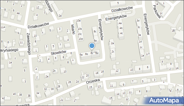 Łaziska Górne, Energetyków, 6c, mapa Łaziska Górne