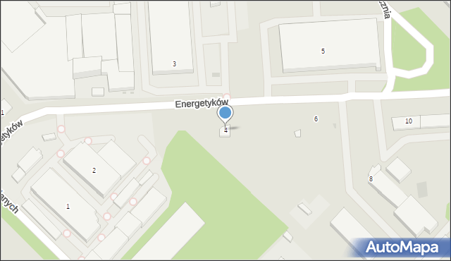 Leszno, Energetyków, 4, mapa Leszno