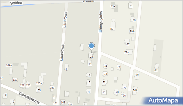 Łuków, Energetyków, 17, mapa Łuków
