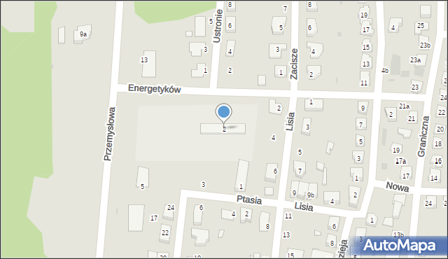 Nowa Sól, Energetyków, 2, mapa Nowa Sól