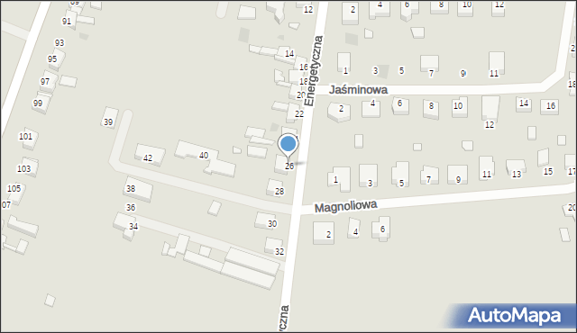 Opalenica, Energetyczna, 26, mapa Opalenica