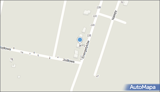 Piotrków Trybunalski, Energetyków, 26, mapa Piotrków Trybunalski