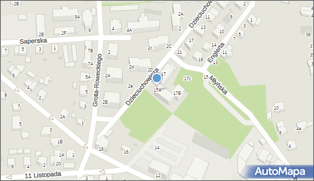 Rawicz, Englerta Józefa, 17A, mapa Rawicz