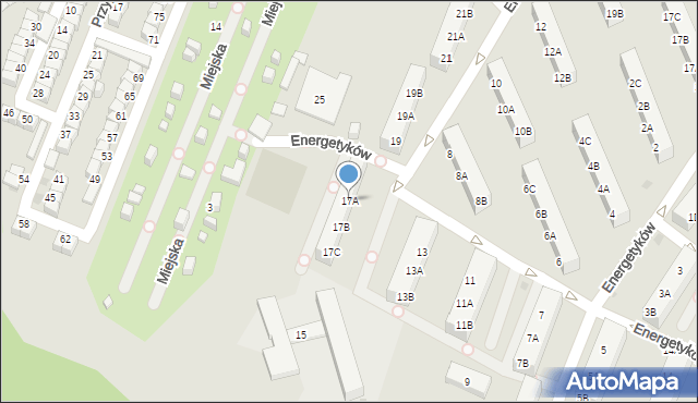 Ruda Śląska, Energetyków, 17A, mapa Rudy Śląskiej