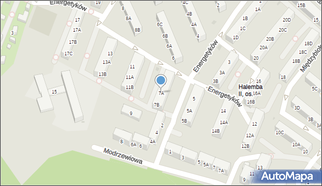 Ruda Śląska, Energetyków, 7A, mapa Rudy Śląskiej