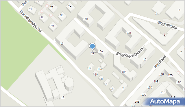 Warszawa, Encyklopedyczna, 14, mapa Warszawy
