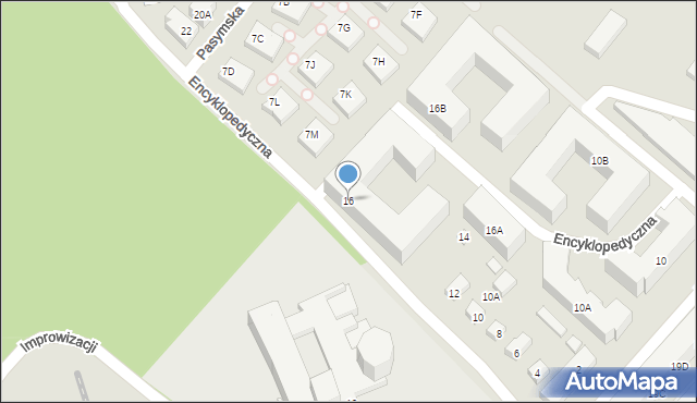 Warszawa, Encyklopedyczna, 16, mapa Warszawy