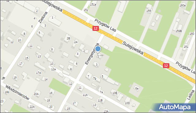 Włodzimierzów, Energetyczna, 1, mapa Włodzimierzów