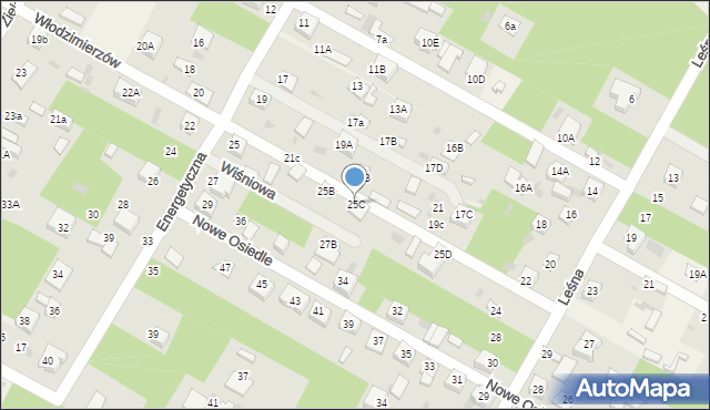 Włodzimierzów, Energetyczna, 25C, mapa Włodzimierzów
