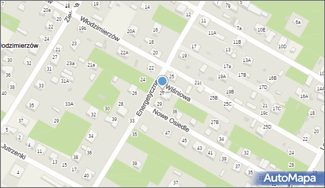 Włodzimierzów, Energetyczna, 27, mapa Włodzimierzów