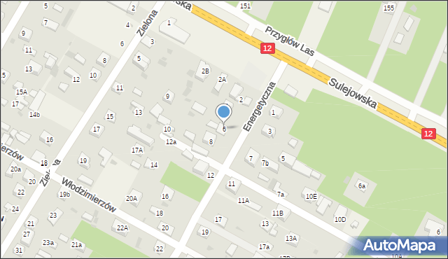 Włodzimierzów, Energetyczna, 6, mapa Włodzimierzów