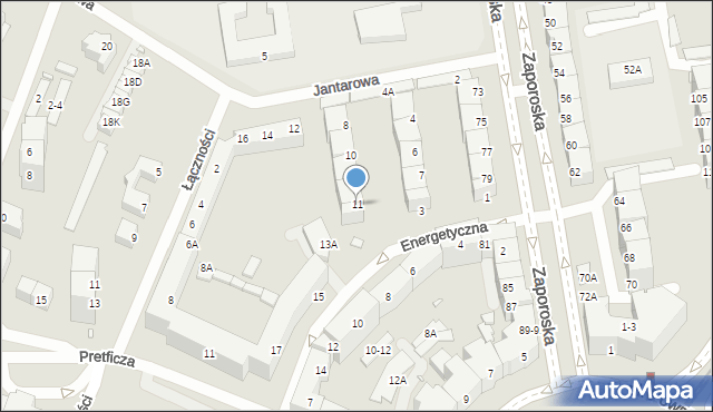 Wrocław, Energetyczna, 11, mapa Wrocławia
