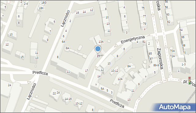 Wrocław, Energetyczna, 15, mapa Wrocławia