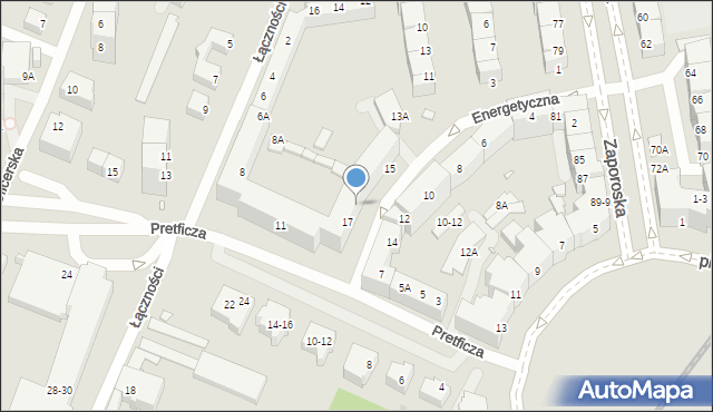 Wrocław, Energetyczna, 17-15, mapa Wrocławia