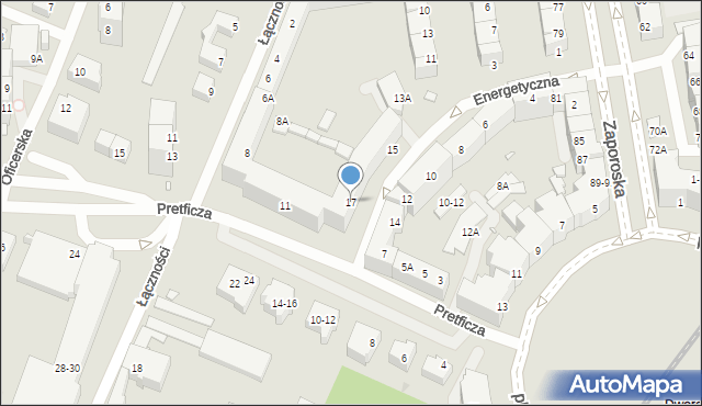 Wrocław, Energetyczna, 17, mapa Wrocławia