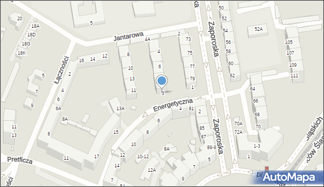 Wrocław, Energetyczna, 3, mapa Wrocławia