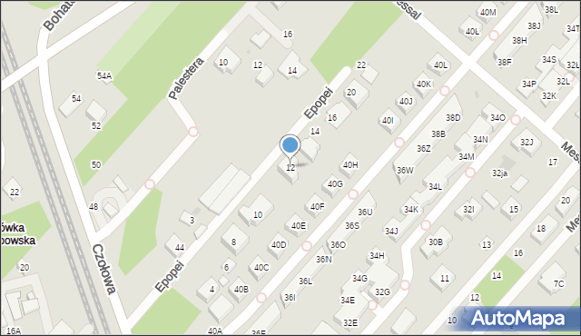 Warszawa, Epopei, 12, mapa Warszawy