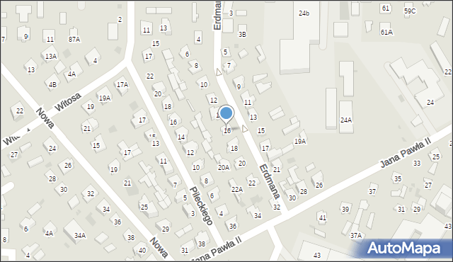 Bielsk Podlaski, Erdmana Alfonsa, 16, mapa Bielsk Podlaski