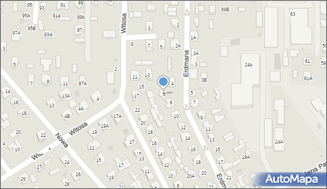 Bielsk Podlaski, Erdmana Alfonsa, 6, mapa Bielsk Podlaski
