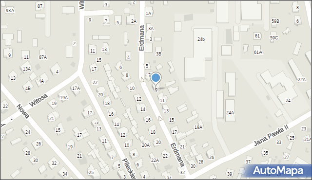 Bielsk Podlaski, Erdmana Alfonsa, 9, mapa Bielsk Podlaski