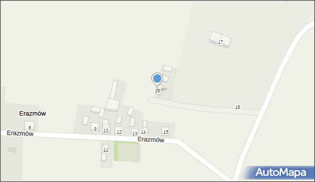 Erazmów, Erazmów, 16, mapa Erazmów