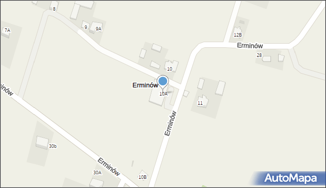 Erminów, Erminów, 10A, mapa Erminów