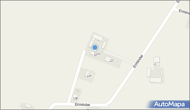 Erminów, Erminów, 12, mapa Erminów