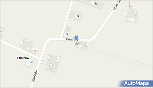 Erminów, Erminów, 28, mapa Erminów