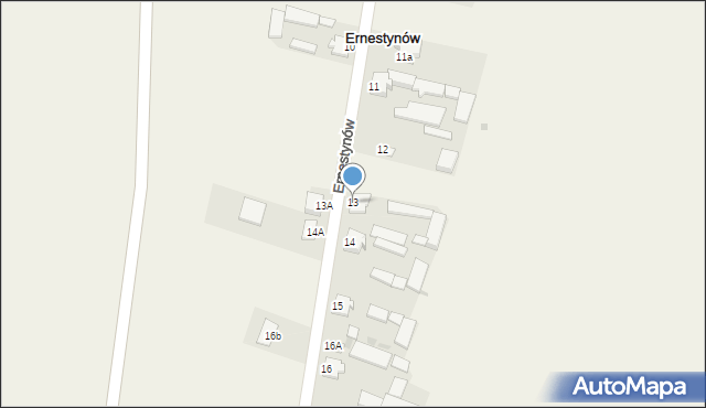 Ernestynów, Ernestynów, 13, mapa Ernestynów