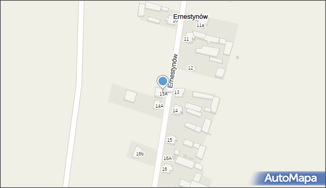 Ernestynów, Ernestynów, 13A, mapa Ernestynów