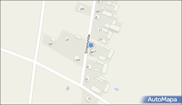 Ernestynów, Ernestynów, 18A, mapa Ernestynów
