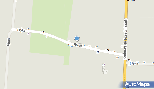 Piotrków Trybunalski, Eryka, 11, mapa Piotrków Trybunalski
