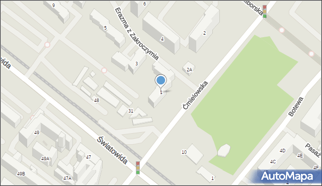 Warszawa, Erazma z Zakroczymia, 1, mapa Warszawy