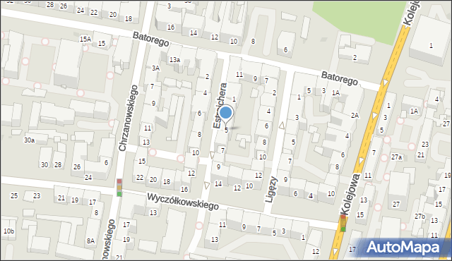 Bytom, Estreichera Karola, 5, mapa Bytomia