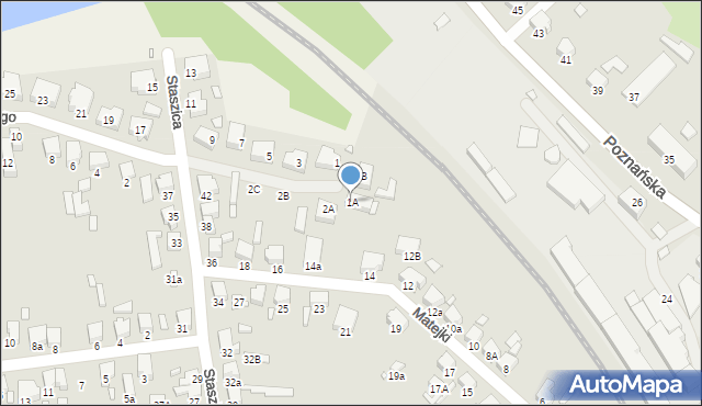 Jarocin, Estkowskiego Ewarysta, 1A, mapa Jarocin