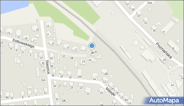 Jarocin, Estkowskiego Ewarysta, 1B, mapa Jarocin