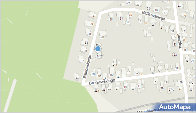 Jarocin, Estkowskiego Ewarysta, 24, mapa Jarocin