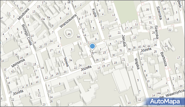 Kraków, Estery, 20, mapa Krakowa