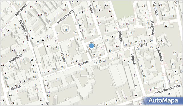 Kraków, Estery, 22, mapa Krakowa