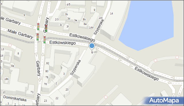 Poznań, Estkowskiego Ewarysta, 6, mapa Poznania