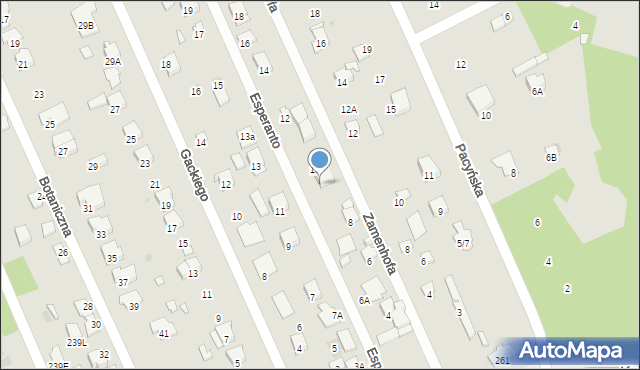 Radom, Esperanto, 10a, mapa Radomia